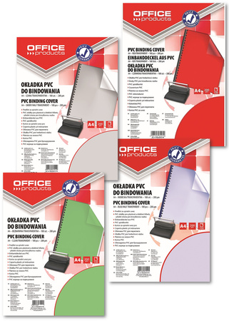 Okładki do bindownicy Office Products A4/200µm szare (100)