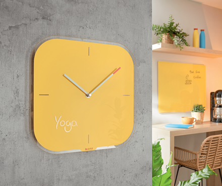 ZEGAR ŚCIENNY LEITZ COSY ŻÓŁTY