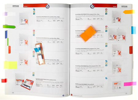 Zakładki indeksujące OFFICE PRODUCTS, PP, 25x43mm, 1x50 kart., zawieszka, żółte