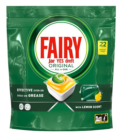 Kapsułki do zmywarki Fairy Original All in one Lemon (22)