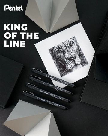 Cienkopisy Pentel PointLiner 0.05|0.1|0.3|0.5|0.8mm czarne