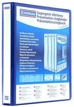 Segregator ofertowy Donau A4/65mm 4R niebieski