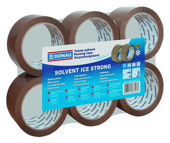 Taśma pakowa DONAU Solvent , 48mm, 60m, 42mikr., brązowa