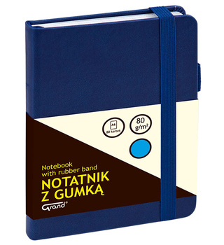 Notatnik Grand A6/80k kratka granatowy