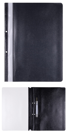 Skoroszyt OFFICE PRODUCTS, PP, A4, 2 otwory, 100/170mikr., wpinany, różowy