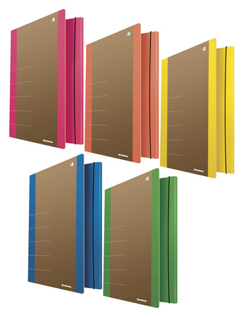 Teczka z gumką DONAU Life, Karton, A4, 500gsm, 3-skrz., różowa