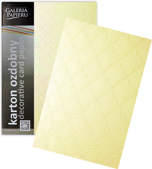 Karton ozdobny Galeria Papieru A4/220g Chic kremowy (20)