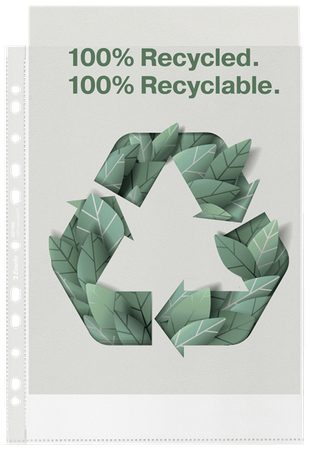 Koszulki Esselte Recycled Premium A4/70µm groszkowe (100) 