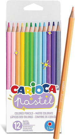 Kredki ołówkowe Carioca Pastel 12 kolorów