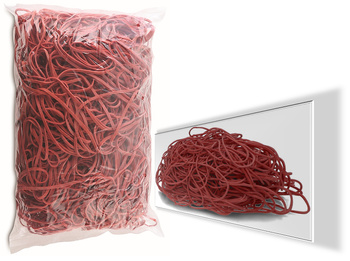 Gumki recepturki Office Products 1kg śr.130mm czerwone