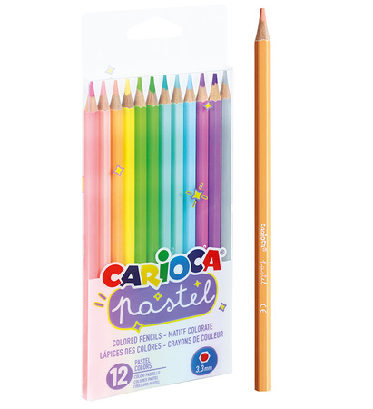 Kredki ołówkowe Carioca Pastel 12 kolorów