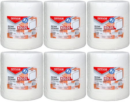 Ręczniki w rolce Office Products 100m 2w celuloza białe (6)
