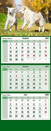 Kalendarz trójdzielny Michalczyk i Prokop 315x855mm