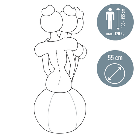 Piłka do siedzenia Leitz Ergo 55cm ciemnoszara