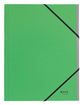 Teczka PP z gumką Leitz Recycle A4 6 przekładek zielona