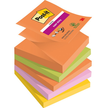 Karteczki Post-it Super Sticky Z-Notes 76x76mm  4 kolory (5x90)