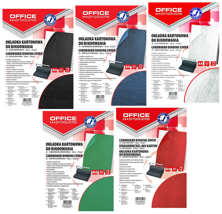 Okładki do bindowania Office Products Delta A4 skóropodobne czerwone (100)