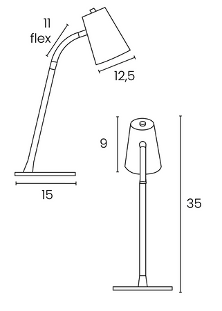 Lampka na biurko Unilux Flexio 2.0 Led czarna