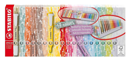 Zakreślacze Stabilo Swing Cool Pastel 18 kolorów