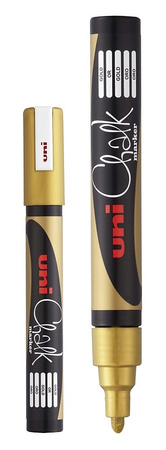 Marker kredowy Uni Chalk PWE-5M złoty