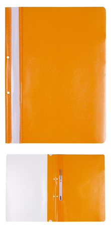 Skoroszyt OFFICE PRODUCTS, PP, A4, 2 otwory, 100/170mikr., wpinany, biały
