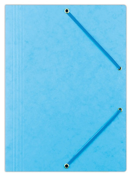 Teczka z gumką DONAU, preszpan, A4, 390gsm, 3-skrz., jasnoniebieska
