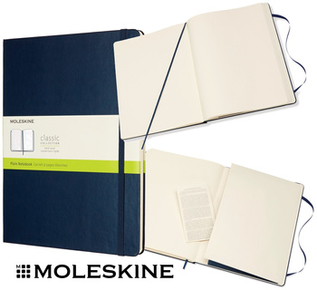 Notatnik Moleskine Classic XL (19x25cm) gładki niebieski