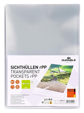 Obwoluty Durable A4/100µm Typ L krystaliczne (100)