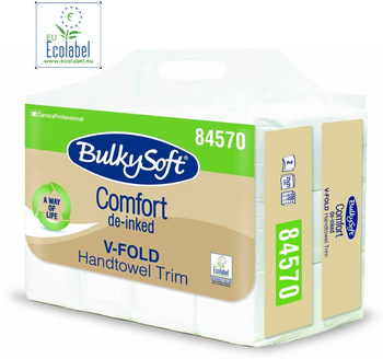 Ręczniki składane BulkySoft Comfort V-Fold 2w celuloza białe (12x250)