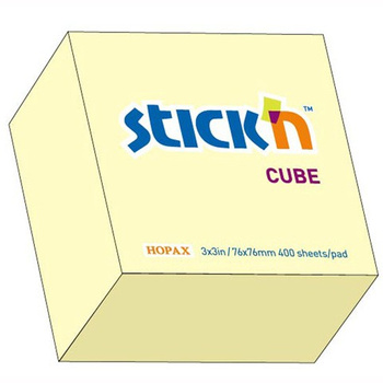 KARTECZKI STICK'N 76*76mm ŻÓŁTE PASTEL (400)