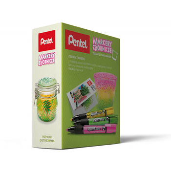 MARKERY OLEJOWE PENTEL MMP20 3 KOLORY+ŚWIECZNIK