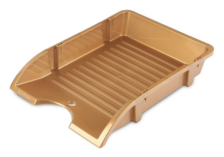 Szufladka na biurko DONAU, niełamliwa, PP, A4, złoty