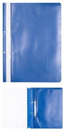 Skoroszyt OFFICE PRODUCTS, PP, A4, 2 otwory, 100/170mikr., wpinany, czerwony