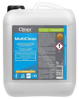 Uniwersalny środek CLINEX Multi Clean, do mycia powierzchni wodoodpornych, Green Tea, 5l