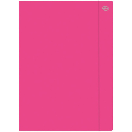 TECZKA KARTONOWA Z GUMKĄ A4+ RÓŻOWA