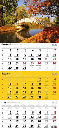 Kalendarz trójdzielny Michalczyk i Prokop 290x619mm 