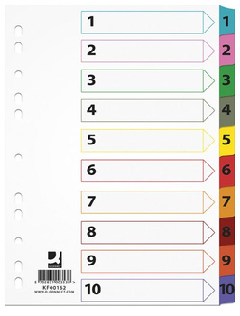 Przekładki mylar Q-Connect A4 1-10