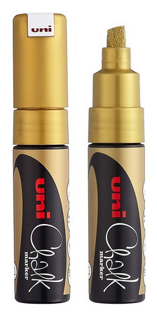 Marker kredowy Uni Chalk PWE-8K złoty