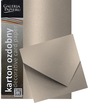 Karton ozdobny Galeria Papieru A4/250g Pearl stalowosrebrny (20)