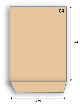 KOPERTA C4 NK BRĄZOWA (500)