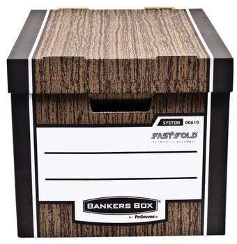 Pudło Bankers Box Woodgrain 340x295x405mm brązowe (2)