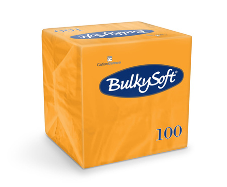 Serwetki BulkySoft 24x24cm 2w celulozowe pomarańczowe (100)