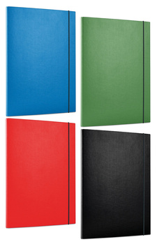 Teczka z gumką OFFICE PRODUCTS, PP, A4/15, 3-skrz., zielona