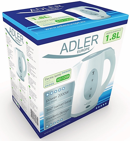Czajnik elektryczny Adler AD 1208 1.8L biały