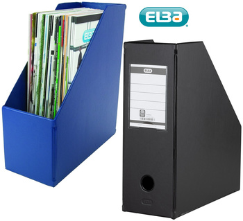 POJEMNIK NA DOKUMENTY ELBA A4/11cm SKŁADANY CZARNY