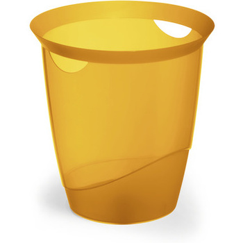 KOSZ NA ŚMIECI DURABLE 16L POMARAŃCZOWY TRANSPARENTNY