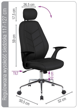 Fotel biurowy Office Products Tenerife czarny