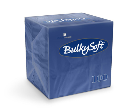 Serwetki BulkySoft 24x24cm 2w celulozowe granatowe (100)