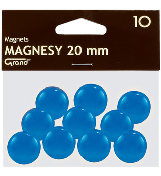 Magnesy do tablic Grand śr.20mm niebieskie (10)