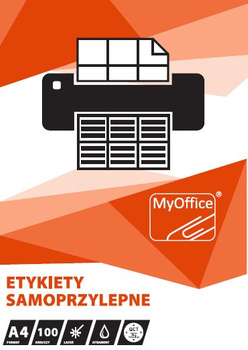 Etykiety MyOffice A4 śr.118mm CD białe (100)